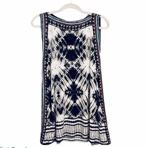 ROSE & OLIVE tie dye style tunic top Size Large